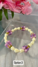 Load image into Gallery viewer, Crown Flower and Pikake Stretchy Bracelet