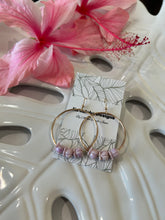 Load image into Gallery viewer, Crown Flower Hoop Earrings
