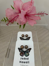 Load image into Gallery viewer, Chocolate Tahitian Pearl Stud Earrings