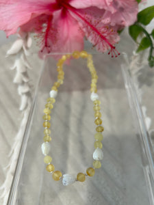 Honey Amber and Pikake Flowers