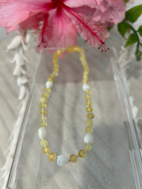 Honey Amber and Pikake Flowers