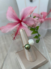 Load image into Gallery viewer, MOP Gardenia Pistachio Bypass Ring