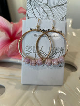 Load image into Gallery viewer, Crown Flower Hoop Earrings