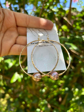 Edison Pearl Hoop Earrings