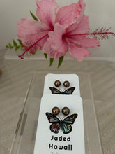 Load image into Gallery viewer, Chocolate Tahitian Pearl Stud Earrings