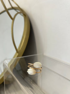 Mother of Pearl Pikake Twist Ring