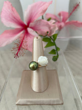 Load image into Gallery viewer, MOP Gardenia Pistachio Bypass Ring