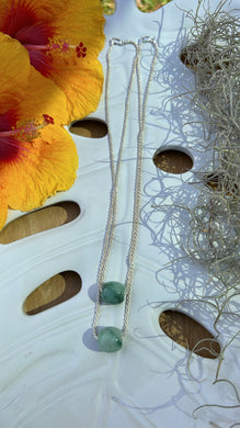 Jade with Sterling Silver Rope Chain