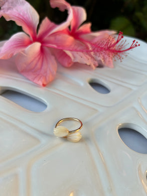 Mother of Pearl Pikake Bypass Ring