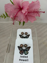 Load image into Gallery viewer, Chocolate Tahitian Pearl Stud Earrings