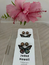 Load image into Gallery viewer, Chocolate Tahitian Pearl Stud Earrings