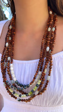 Load image into Gallery viewer, Tahitian Pearl with Mother of Pearl Pikake and Sandalwood Necklace