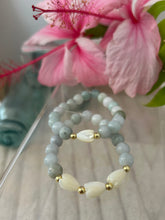 Load image into Gallery viewer, Burma Jade with Pikake