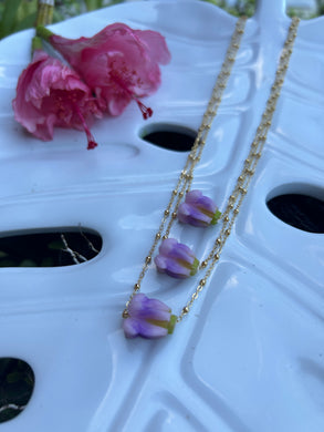 Single Crown Flower Necklace