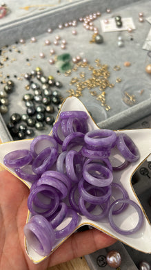 Lavender Jade Rings