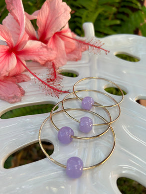 Lavender Jade Bangle 14 Gauge