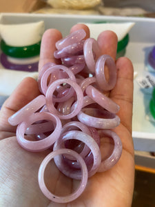Pink Jade Rings