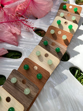 Load image into Gallery viewer, Green Jade Stud Earrings