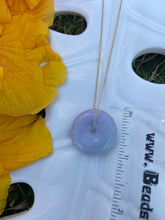 Load image into Gallery viewer, Lavender green Torus Jade Necklace