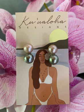 Pi’ikoi double stud earrings