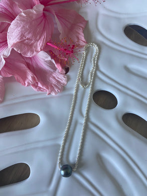 Silver Luxe Tahitian Pearl Necklace
