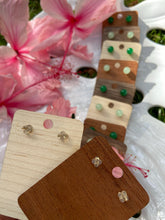 Load image into Gallery viewer, Green Jade Stud Earrings