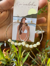 Load image into Gallery viewer, Large Pikake hoop earrings