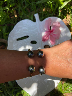 Tahitian Pearl Cuff 10 gauge GOLD