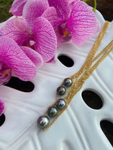 Load image into Gallery viewer, Tahitian pearl necklaces on double rope chain