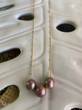 Load image into Gallery viewer, Fireball Edison pearl necklace