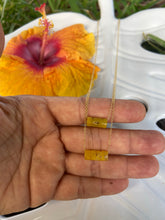 Load image into Gallery viewer, Yellow Barrel Jade necklace