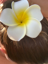 Load image into Gallery viewer, Plumeria Hair Clips (White)