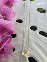 Load image into Gallery viewer, Three hand carved Ivory Pikake necklace