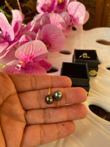 Tahitian pearl bypass rings