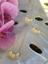 Load image into Gallery viewer, Three hand carved Ivory Pikake anklet