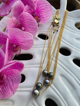 Load image into Gallery viewer, Tahitian pearl necklaces on double rope chain