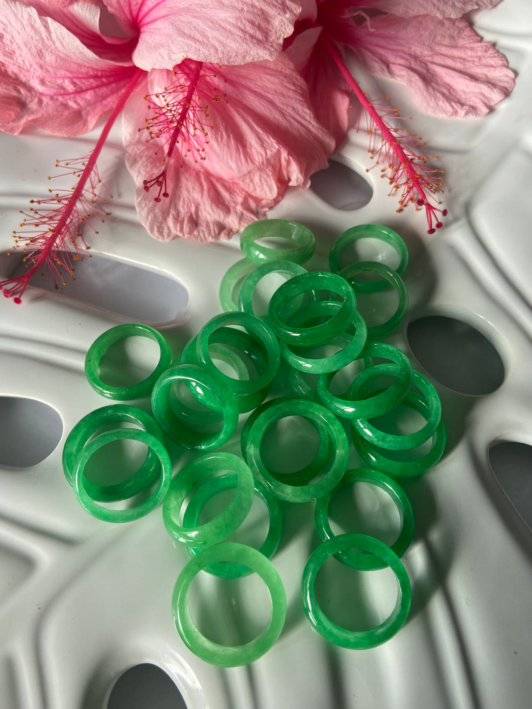 Green Jade Rings