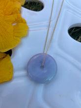 Load image into Gallery viewer, Lavender green Torus Jade Necklace