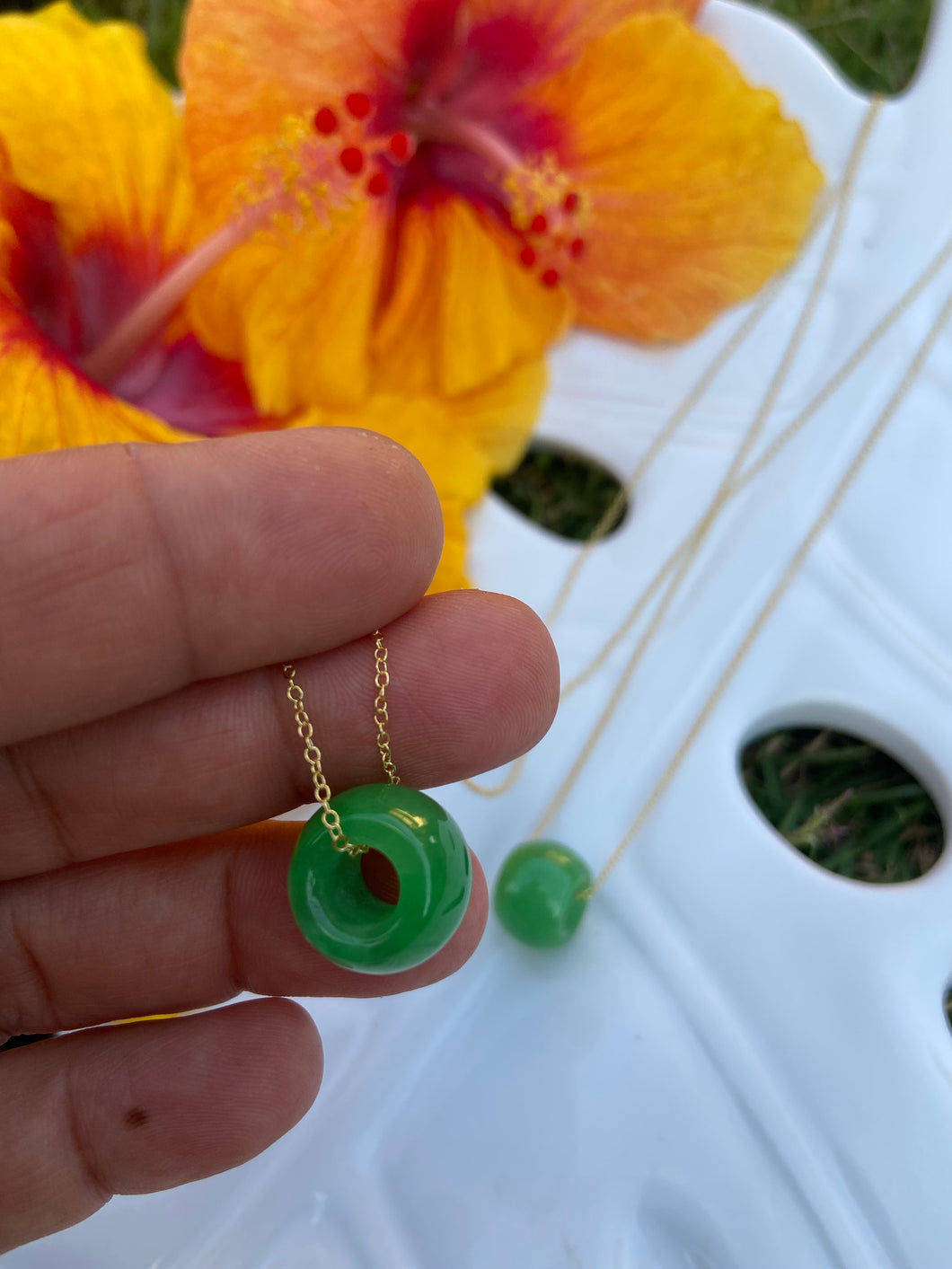 Green Apple Jade Necklaces