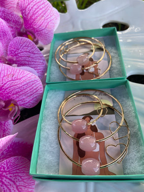 Pink Jade Bangles