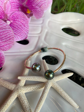 Tahitian pearl bypass with Jade