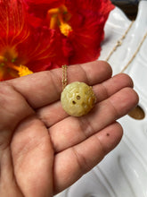 Load image into Gallery viewer, Yellow/Brown Vintage Jade necklace