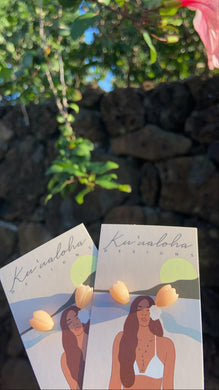 Coral Pikake Stud Earrings