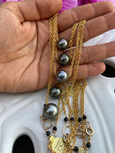 Load image into Gallery viewer, Tahitian pearl necklaces on double rope chain