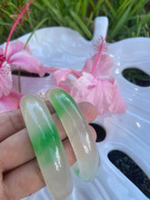 Load image into Gallery viewer, White and Green Jade