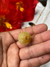 Load image into Gallery viewer, Yellow/Brown Vintage Jade necklace