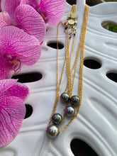 Load image into Gallery viewer, Tahitian pearl necklaces on double rope chain