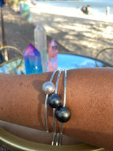 Load image into Gallery viewer, Tahitian Pearl Bangle Sterling Silver