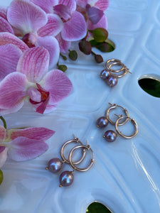 Bella Hoop Earrings ~ Rose Gold
