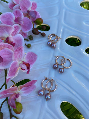 Bella Hoop Earrings ~ Rose Gold